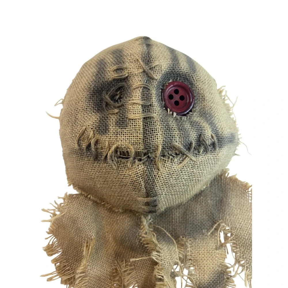 Trick r‎ Treat Sam Burlap Mask Horror Halloween Costume Accessory Button Eye